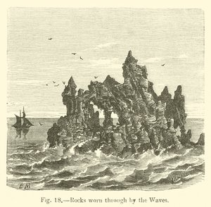 Von den Wellen durchbrochene Felsen von European School