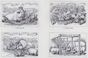 Sozialistische Karikatur von 1895 über verschiedene Regierungsformen von European School