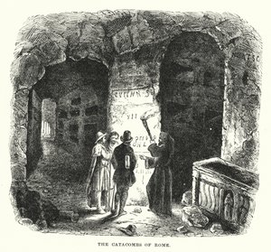 Die Katakomben von Rom (Gravur) von European School