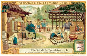 Die Chinesen, erste Hersteller von Porzellan von European School