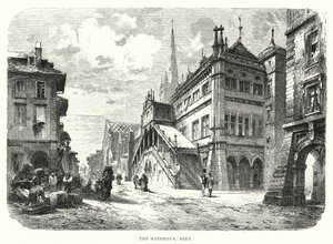 Das Rathaus, Bern (Gravur) von European School