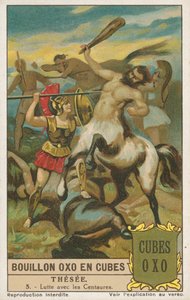 Theseus, Liebig-Karte, frühes 20. Jahrhundert von European School