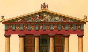 Westfassade des Tempels der Athene in Aigina