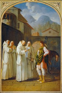 Heiliger Bruno empfängt einen Boten des Papstes. 1645-1648