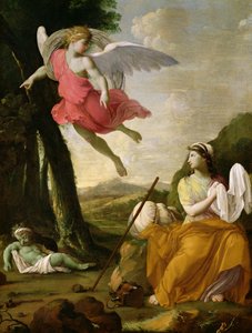 Hagar und Ismael werden vom Engel gerettet, ca. 1648