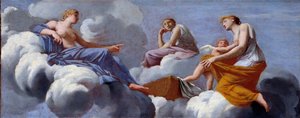 Liebe flüchtet sich in die Arme von Ceres, nachdem sie von ihrer Mutter getadelt wurde von Eustache Le Sueur