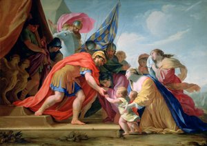 Volumnie und Véturie vor Coriolan, um 1638-1639