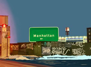 Hamilton Avenue Ausfahrt, Brooklyn von Evan Sklar