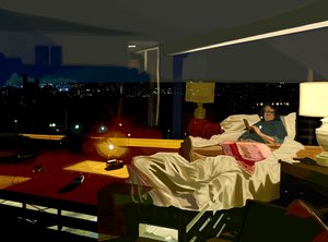 Richmond, Virginia, Hotel bei Nacht, 2025 von Evan Sklar