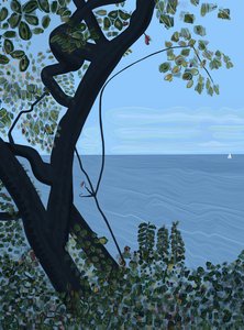Meer und Segelboot, Brooklyn von Evan Sklar