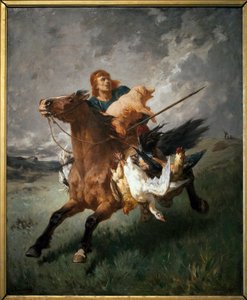 Ein Plünderer - Gemälde von Evariste Vital Luminais (1822-1896), Öl auf Leinwand