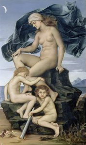 Schlaf und Tod, die Kinder der Nacht, 1883 von Evelyn De Morgan