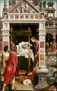 Szene aus dem Leben des Heiligen Rochus, 1517 von Everaert Orley