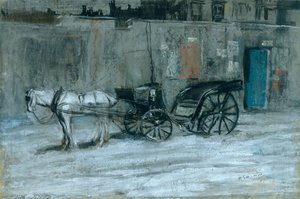Paris, Pferd und Kutsche, ca. 1900-05 von Everett Shinn