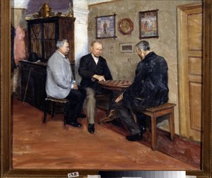 Die Dame-Spieler von Evgeniy Iosipovich Bukovetsky