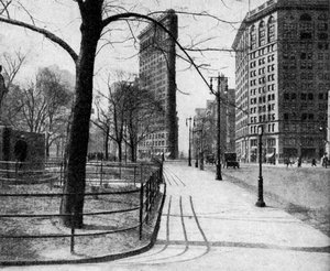 Flatiron Building und Madison Square, New York City, USA, ca. 1930er