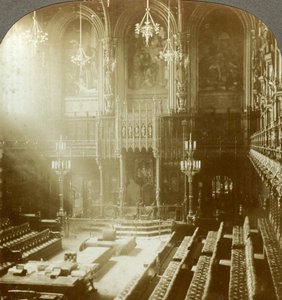 Innenraum des House of Lords, Westminster, London von Excelsior Stereoscopic Tours