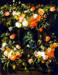 Madonna umgeben von Blumen, 1662
