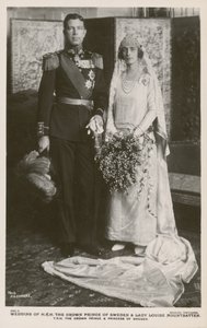 Hochzeit von Kronprinz Gustaf Adolf von Schweden und Lady Louise Mountbatten, 1923 von F.A Swaine