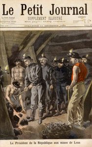 Felix Faure (1841-99) Präsident der Republik, in den Minen von Lens, aus Le Petit Journal, 11. Dezember 1898 von F.L. and Tofani, Oswaldo Meaulle