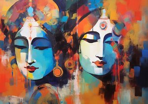 Shiva Shakti (modernes Gemälde)