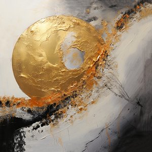 Silber- und goldene Kunstmalerei, digitale Kunstdrucke