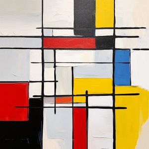 Abstrakter Piet Mondrian Malstil von F. Abderrahim