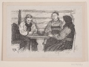 Illustration zu "Stabursnøgelen i Rokkehovedet"