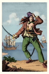 Mary Read - englische Piratin (Gravur)