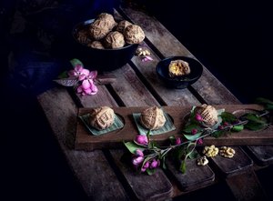 Verzierte Rustikale Gebäckstücke
