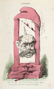 Karikatur von Otto von Bismarck (1815-98) 1870