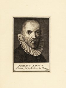 Porträt von Federico Barocci (ca. 1535-1612), italienischer Renaissance-Maler und Druckgrafiker von Federico Fiori (after) Barocci or Baroccio