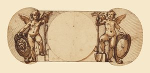 Zwei Kinderengel, symbolisieren Geduld und Fleiß von Federico Zuccaro