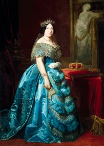 Porträt von Isabella II., Königin von Spanien (Isabella von Bourbon oder Isabel de Borbón) von Federico de Madrazo y Kuntz