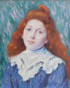 Mädchen mit weißem Kragen, ca. 1890 von Federigo Zandomeneghi