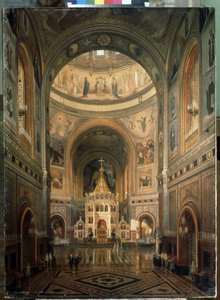 Innenansicht der Kathedrale des Christus Erlösers in Moskau