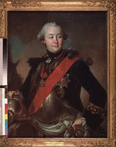 Porträt des Militär- und Politikanführers, Favorit der Kaiserin Katharina II., Graf Grigori Orlow