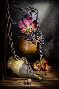 Herbstwein Stillleben