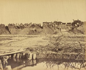Außenansicht des Nordforts mit dem englischen Eingang am 21. August 1860 von Felice Beato