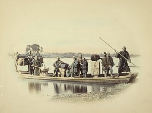 Gruppe auf Boot von Felice Beato