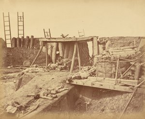 Innenansicht des Winkels des Nordforts unmittelbar nach der Eroberung