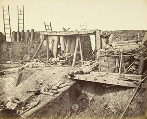 Inneres des Winkels des Nordforts unmittelbar nach seiner Eroberung