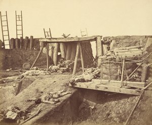 Inneres des Winkels des Nordforts von Taku unmittelbar nach seiner Eroberung durch Sturm