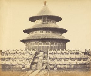 Heiliger Himmelstempel, wo der Kaiser einmal im Jahr in der chinesischen Stadt Peking opfert, Oktober