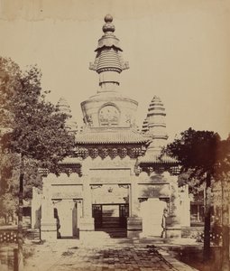 Tibetisches Denkmal im Lama-Tempel, Peking, Oktober 1860