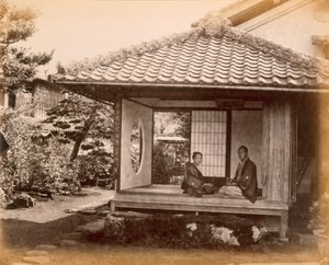 Tycoons Rastplatz auf der Tocaido Hasa, 1868 von Felice Beato