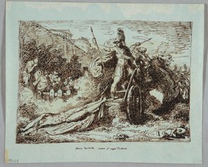 Achilles schleppt den Körper von Hector