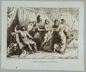 Achilles gibt Briseis nach von Felice Giani
