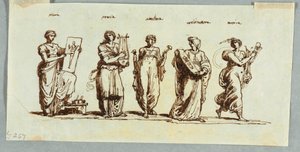 Allegorische Figuren der Künste