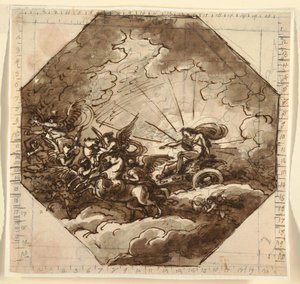 Apollon in seinem Wagen mit Aurora, Sala Ottogonale, Palazzo Milzetti, Faenza